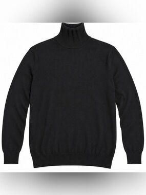 Jos. A. Bank Traveler Men’s Large 100% Merino Wool Black Turtleneck Sweater NWT